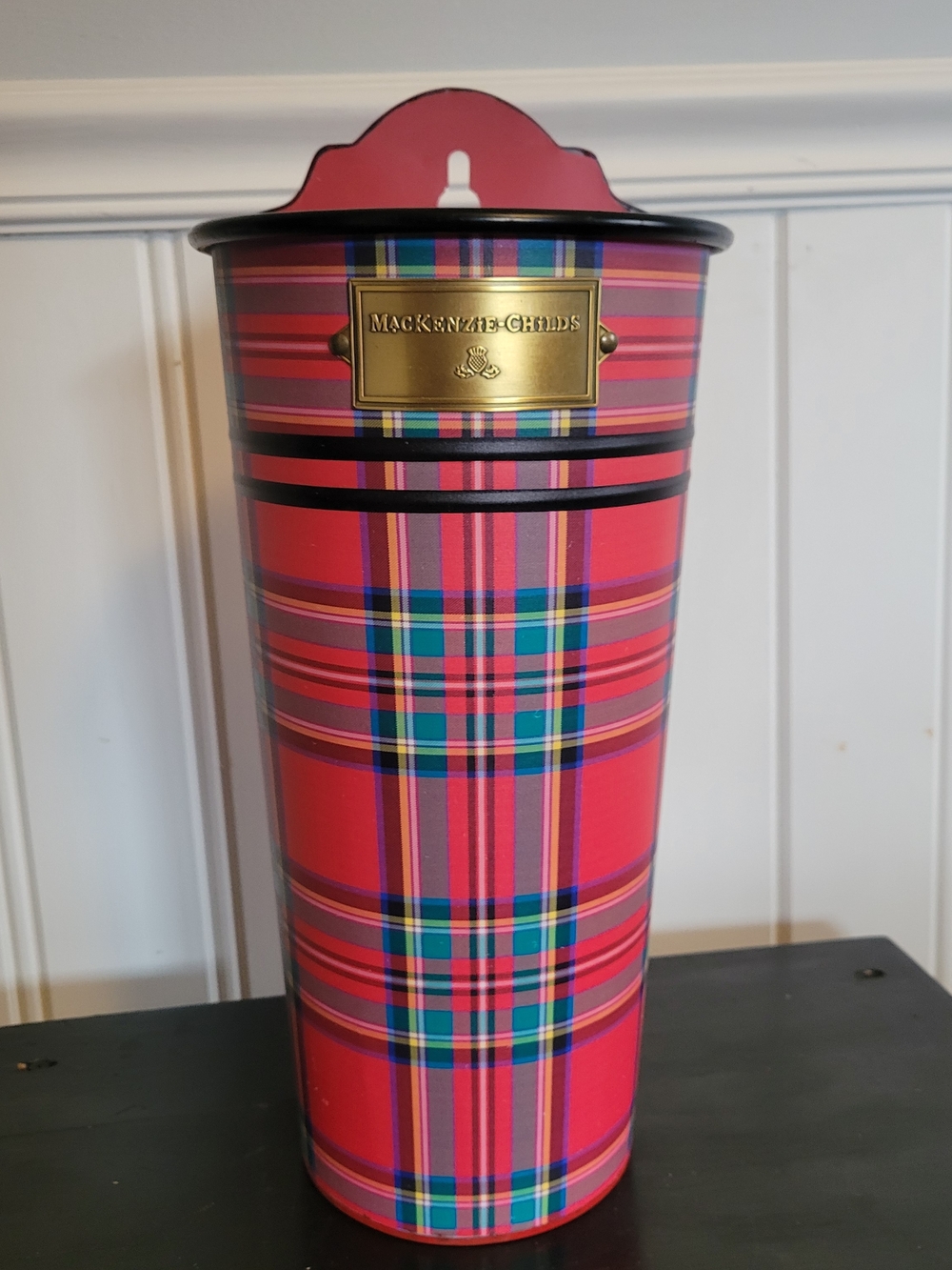 Mackenzie-Childs Tartan Wall Bucket